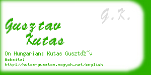 gusztav kutas business card